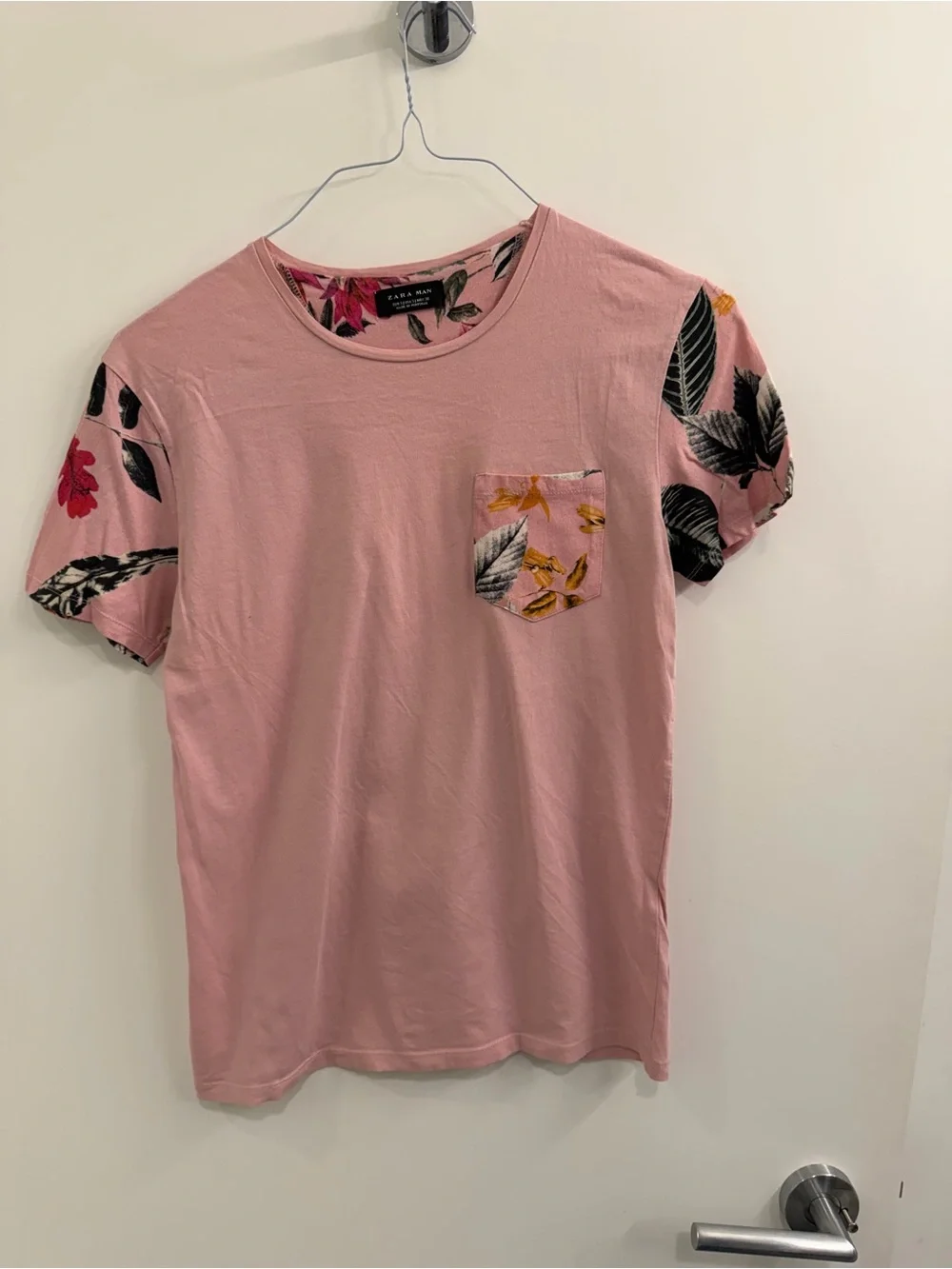 Zara Pink Floral Short Sleeve Tee - Picture 1 of 2